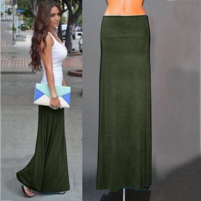 

Roseonmyhand Ladies Womens Gypsy Long Jersey Bodycon Maxi Skirt Ladies Skirt