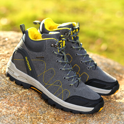 

Summer&summer high hiking shoes mens waterproof non-slip travel shoes plus velvet cotton shoes womens outdoor sports cross-country walking shoes