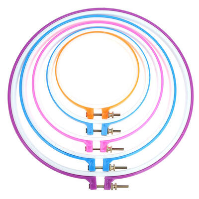 

5pcs Plastic Cross Stitch Embroidery Hoop Ring Craft Sewing Machine Frame