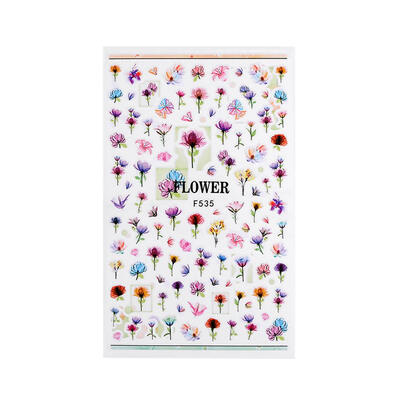 

1 Sheet Nail Art Stickers 3D Flower Decals Slider Wraps Kids Manicure Decor