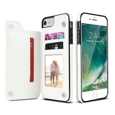 

Retro PU Leather Case For iPhone X 6 6s 7 8 Plus XS 5S SE Multi Card Holders Phone Cases For iPhone XS Max XR 10 Cover