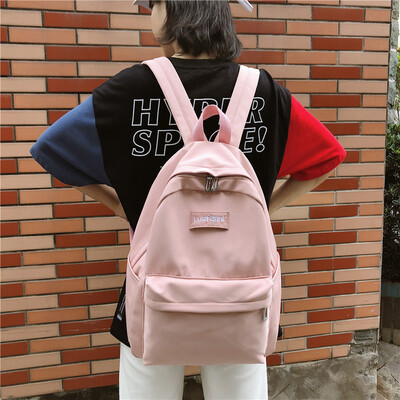 

Schoolbag female Korean version high school student ins style bf campus canvas ancient feeling girl backpack Japanese shoulder bag