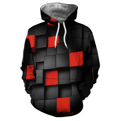 

Autumn Fashion Magic Cube Men\s 3D Print Long Sleeve Turtleneck Sweater