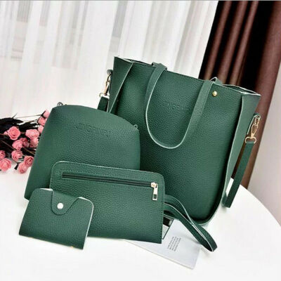 

4PCSSet Women Lady Leather Handbag Shoulder Bags Tote Purse Messenger Satchel