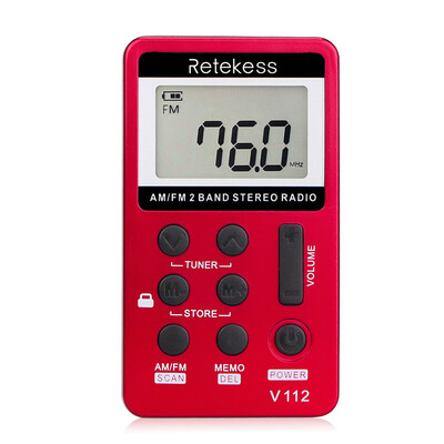 

Retekess radio Draagbare AMFM Stereo Radio Pocket 2 Band Digitale Tuning Radio Mini Radio Ontvanger Lanyard 15 Inch screen