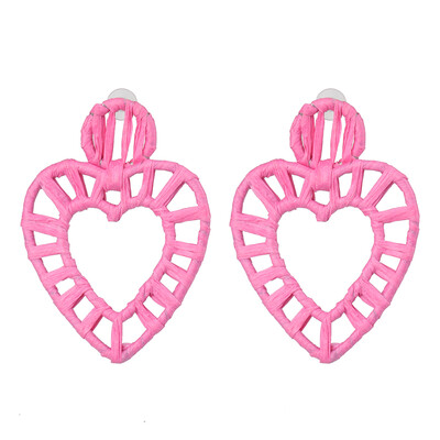 

2019 Korean Summer Geometric Hollow Circle Square Drop Earrings for Women Big Round Handmade Bohemian Party Beach Jewelry