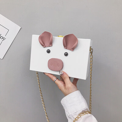

Cute bag female new chain pig pig bag box student Korean version of the shoulder Messenger bag