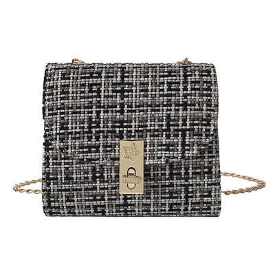 

Women Chain Sling Bag Twill Crossbody Bag Girls Shoulder Messenger Bags
