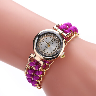 

New creative watch womens pure hand-woven woven rope bracelet bracelet watch wholesale