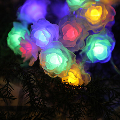 

Inkfish color rose lamp 3 meters 20 lights battery festival neon lights birthday spring festival stars flashing lights live network red light holiday Christmas room layout wall decoration small lights