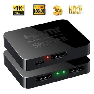 

Hdmi splitter 1 in 2 output power signal amplifier