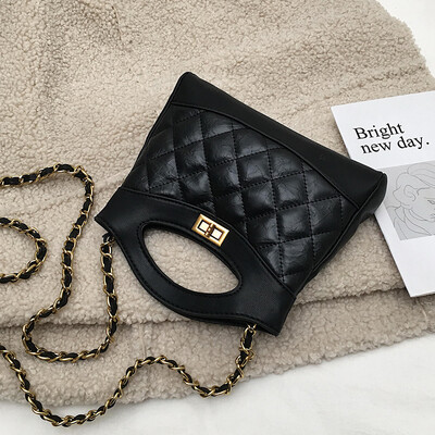 

Autumn&winter retro bag female 2019 new Korean version of fashion casual wild shoulder bag shoulder slung rhombic chain bag