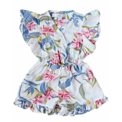 

US Summer Toddler Baby Kids Girls Floral Romper Bodysuit Jumpsuit Outfit Clothes