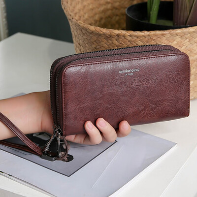 

Tailored Mens Mobile Phone Bag Long Wallet Zipper Wallet Multi-Card Bag Package Clutch
