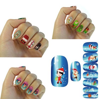 

〖Follure〗Christmas Nail Art Transfer Stickers 3D Design Manicure Tips Decal Decoration