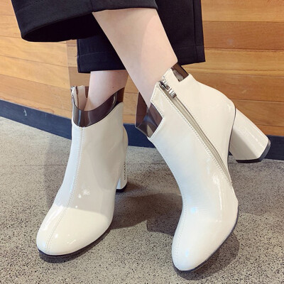 

Rose Womens Fashion Leisure Solid Wedges Round Toe Mid Heel Boots Shoes