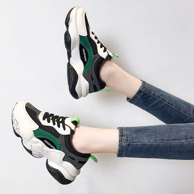 

Pop shoes girls in the summer korean version of the students breathable tie with the original color thick shoes