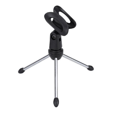 

Detachable Foldable Portable Angle Adjustable Tripod Table Desktop Mic Microphone Stand Holder Bracket