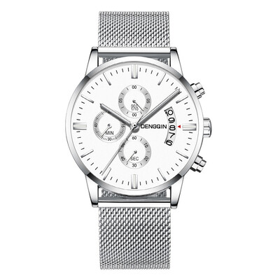 

Gobestart Luxury Watches Quartz Watch Stainless Steel Dial Casual Bracele Watch