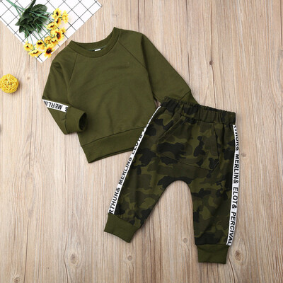 

2PCS Baby Girls Outfits T-shirtPants Set Toddler Winter Clothes Tracksuit