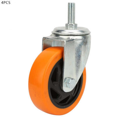 

Greensen 4pcs 4 inch Universal Swivel Bearing Caster Wheels for Trolley Light Cars Orange