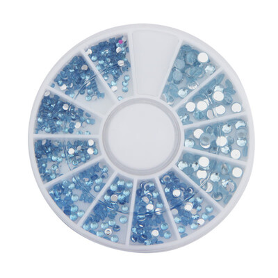 

Toponeto 500pcsBox Acrylic Diamond 15-3 mm Nail Art Decorations BK