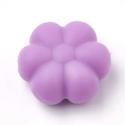 

Food Grade Environmental Silicone Beads Chewing Beads For Teethers DIY Nursing Necklaces Making Flowerr Orchid 14x13x6mm Hol