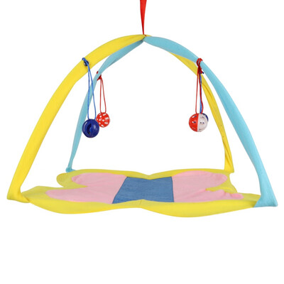 

Pet Cat Hammock Bed And Toy With Hanging Bells Toys Cat Bed Pad House Pet Furniture Cat House Kennels For Cats