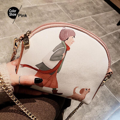 

Beibaobao 2019 New HandBag Lady Pu Leather Women Messenger Bag Fashion Shoulder Bag Female Crossbody Cute Girl Cartoon Chain Bag
