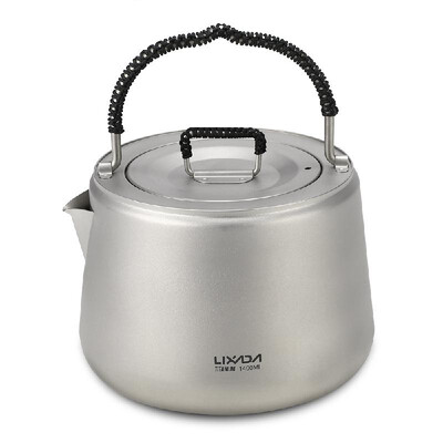 

Lixada 14L Titanium Tea Pot Ultralight Outdoor Camping Hiking Water Kettle Coffee Pot Teapot
