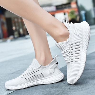 

Mens shoes summer breathable mesh shoes mens all black hollow white shoes womens size leisure ultra light running shoes