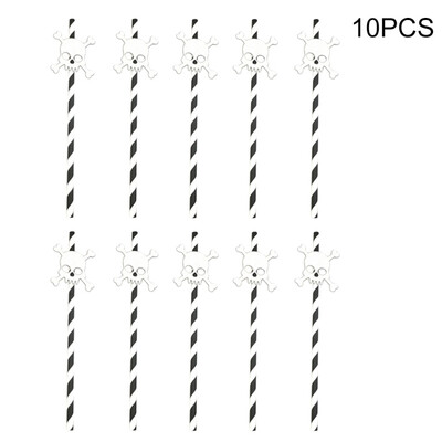 

10PCS Halloween Personality Sip Party Party Supplies Halloween Decoration DIY Straw Photo Props