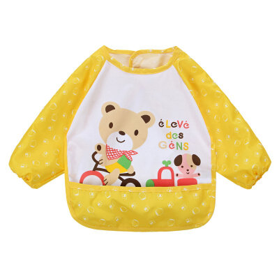 

Lovely Infant Waterproof Bib Apron Apron Clothing Lunch Practical Baby I Love MamaPapa Print Bib