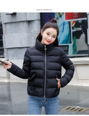 

2018 cotton-padded jacket for womens short style winter Korean mini hooded cotton-padded jacket academy style thickened