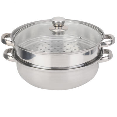 

Greensen Stainless Steel Cookware 27cm11in 2-Layer Steamer Pot Cooker Double Boiler Soup Steaming Pot