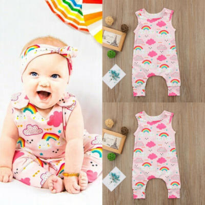 

US Lovely Girls Baby Kids Toddler Casual Long Romper Jumpsuit Bodysuit Outfits