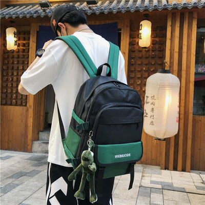 

Backpack Male High School Fashion Junior High School Shoulder Bag Female Han Edition Harajuku University Students Large Capacity B