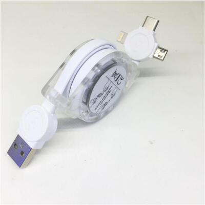 

3-in-1 Charge Cable Type C Micro USB Lightning Retractable Charger Cord