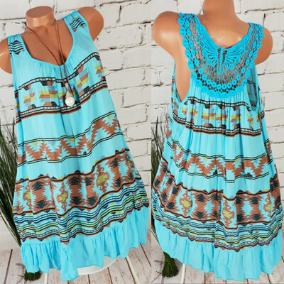 

Starmoon Women Plus Size Casual Lace Splice Print Daily Sleeveless Vest Tops Shirt Blouse