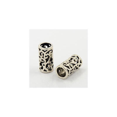 

Tibetan Style European Beads Large Hole Beads Lead Free&Cadmium Free Column Antique Silver 11mm in diameter
