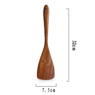 

1 pcs Natural Acacia Wood Tableware Spoon Ladle Turner Cooking Spoons Scoop Kitchen Tool Long Rice Colander Soup Skimmer Set