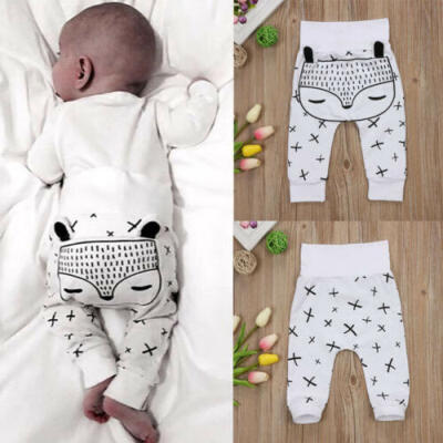 

Toddler Newborn Baby Boy Girl Long Harem Pants Trousers Leggings Fox Bottoms UK