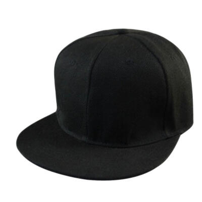 

Unisex Mens Hip-Hop adjustable Snapback Hats Baseball Cap Black