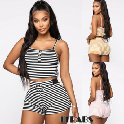 

Women Summer Casual Shorts Romper Jumpsuit Elastic Waisted Holiday Mini Playsuit