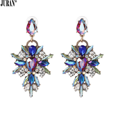 

3 Colors Asteria Star Chandelier Vintage Maxi Dangle Earrings For Women Luxury Crystal Long Drops Earring Fashion Jewelry