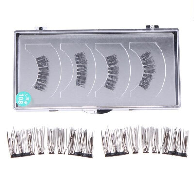 

4pcs 3D Magnetic False Eyelashes Double Magnet Full Strip Reusable Eye Lash