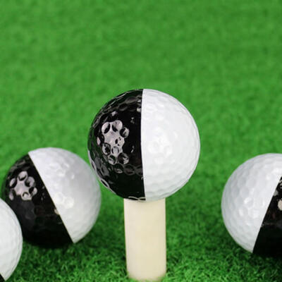 

Golf Ball Black&White patchwork Ball Synthetic Rubber Resin Golfing Practice Two Piece Balls Present Gift