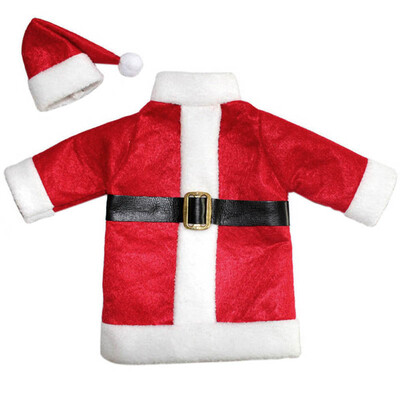 

Santa Claus Wine Lovely Decoration with Hat Clothing Red Wine Bottle Case