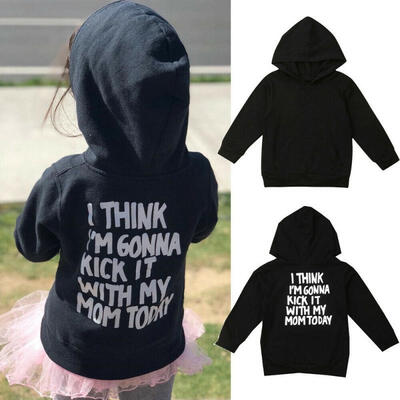 

Unisex Toddler Hooded Sweatshirts Little Kids Boys Girls Letter Print Long Sleeve Cotton Hoodies T-Shirt Top