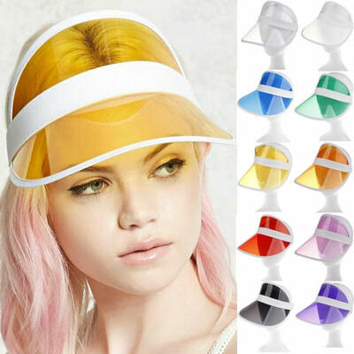 

Women Transparent Sun Visor Hat Cap Uv Protection Cover Flexible Summer Headband